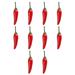 10Pcs Dolly House Pepper Decor Miniature Chili Ornament Playing House Props