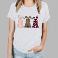 Wiyuqeen Womens Blouses Trendy Womens Easter Tshirts Cute Rabbit Eggs Print Tees Soft Short Sleeve Shirts Blouses Athletic Crewneck Dressy Casual T-shirt Tops