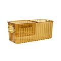 GOODLIEST Fruit Drain Basket Organization Hollow Design Practical Lazy 2 Tier Snack Storage Box