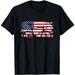 American Flag Road Biking Cycling Apparel - Bicycle Cycling T-Shirt