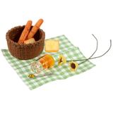 Dollhouse Accessories Toy Doll House Ornament Greens Photoshoot Props Mini Bread Basket Doll House Bread Model Kit