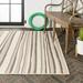 JONATHAN Y JONATHAN Y Chevron Wavy Stripe Modern Indoor/Outdoor Area Rug 5 X 8 - Cream/Dark Gray