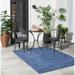 Nourison Modern Solid Indoor/Outdoor Area Rug 4 x round - Navy