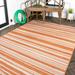 JONATHAN Y JONATHAN Y Chevron Wavy Stripe Modern Indoor/Outdoor Area Rug 5 X 8 - Orange/Cream