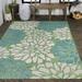 JONATHAN Y JONATHAN Y Marvao Modern Floral Textured Weave Indoor/Outdoor Area Rug 5 X 8 - Cream/Green