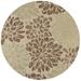 JONATHAN Y JONATHAN Y Marvao Modern Floral Textured Weave Indoor/Outdoor Area Rug 5 Round - Sage/Brown