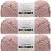 Spinrite Bernat Softee Chunky Yarn - Gray Rose 1 Pack of 3 Piece