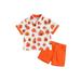 aturustex Kids Boys Halloween Outfits Evil Pumpkin Print Shirts Tops and Shorts