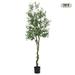 Artificial Olive Tree Tall Fake Potted Olive Silk Tree Artificial Indoor and Outdoor Simulation Olive Tree Ornaments 7FT