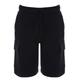 Older Boys Plain Black Cargo Shorts