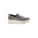 Seven Dials Sneakers: Slip-on Platform Casual Gray Solid Shoes - Women's Size 8 1/2 - Round Toe