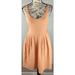 Anthropologie Dresses | Anthropologie 9-H15 Stcl Fit & Flare Dress Pale Orange Pink Cut Out Back Medium | Color: Orange/Pink | Size: M