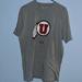 Under Armour Shirts | Men’s Under Armour Utah University Ncaa T Shirt Sz Large | Color: Gray/Red | Size: L