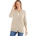 Plus Size Women's Perfect Long-Sleeve Cardigan by Woman Within in Natural Khaki (Size 5X) Sweater