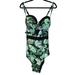Torrid Swim | New Torrid 4 Vixen Collection Palm Print One Piece Swimsuit Push Up Underwire | Color: Green | Size: 4x