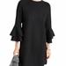 Anthropologie Dresses | Anthropologie Bell Sleeve Black Sweater Dress Size Medium | Color: Black | Size: M