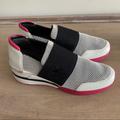 Michael Kors Shoes | Michael Kors Wedge Women Felix Sneakers Trainer White Black Pink Size 8 | Color: Black/Pink | Size: 8
