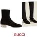 Gucci Shoes | Gucci Mister Gg Monogram Horsebit Velvet Crystal Embellished Boots-Black-Eu 36.5 | Color: Black | Size: 6.5