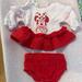 Disney Matching Sets | Disney Baby, Two Piece Minnie Mouse Set. Size 0-3m. Only Worn Once Or Twice | Color: Pink/Red | Size: 0-3mb