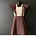 Free People Skirts | Free People Rowan Plaid Pinafore Skirt Brown Nwot Size 0 | Color: Brown | Size: 0