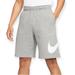 Nike Shorts | Nike Men’s Gray Sportwear Club Fleece Graphic Straight Leg Shorts Size Small | Color: Gray | Size: S