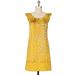 Anthropologie Dresses | Anthropologie Floreat Catkins Linen Silk Brocade Embroidered Shift Dress Sz 4 | Color: Gold | Size: 4