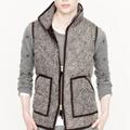 J. Crew Jackets & Coats | J. Crew Herringbone Quilted Down Zip Up Vest Small | Color: Black/Cream | Size: S