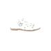 Mix No. 6 Sandals: Slip On Stacked Heel Casual White Solid Shoes - Women's Size 6 - Almond Toe