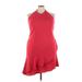 Carmen Marc Valvo Cocktail Dress: Red Dresses - Women's Size 22