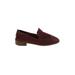 Lucky Brand Flats: Smoking Flat Chunky Heel Boho Chic Burgundy Print Shoes - Women's Size 8 1/2 - Almond Toe