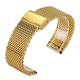 Watch Strap,Luxury Gold Mesh Stainless Steel Watch Band Hook Buckle 20/22mm Width Watch Straps + 2 Spring Bars Bracelet (Color : Gold, Size : 22mm)