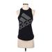 Adidas Active Tank Top: Black Color Block Activewear - Women's Size X-Small