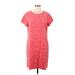 Lands' End Casual Dress - Shift: Red Dresses - Women's Size Large