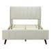 Full Size Platform Bed with Velvet Upholstered Headboard and Footboard, Platform Bed with Wood Slats