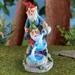 Gnomes with Solar Powered Fountain Garden Sculpture - 5 x 9.75 x 4.5