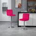 Velvet Upholstered Adjustable Height 360°Swivel Armless Bar Stools(set of 2)