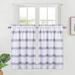 Waffle Stripe Kitchen Tier Curtains or Valances