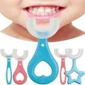 Brosse à dents en forme de U pour enfants brosse à dents en silicone pour enfants livres de soins