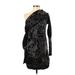 Patrizia Pepe Casual Dress: Black Graphic Dresses - Women's Size Small