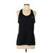 Under Armour Active Tank Top: Black Solid Activewear - Women's Size Large