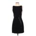 Armani Exchange Casual Dress - Sheath Crew Neck Sleeveless: Black Solid Dresses - Women's Size 4