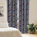 East Urban Home Japanese Curtains Asian Koi Fish Pattern Pair Indigo & Pistachio Green Microfiber | 63 H x 28 W in | Wayfair