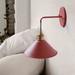 Everly Quinn Linlithgow Wall Sconce Metal in Red/White | 12 H x 8.3 W x 9 D in | Wayfair E1761D273E4141F3B65E6C37C85AA8F9