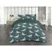 East Urban Home Jungle Boho Duvet Cover Set Dreamy Butterfly Modern Almond Petrol Blue in Green | Twin Duvet Cover + 1 Standard Shams | Wayfair