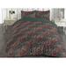 East Urban Home Leopard Skin Duvet Cover Set Tropical Tiger Pattern Persian Orange Vermilion in Black/Green/Red | Wayfair