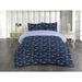 East Urban Home Night Duvet Cover Set Dark Sky Stars w/ Clouds Dark Navy Blue & Mustard in Blue/Yellow | Wayfair 7FC10D32C0B64EB489D228074F67781A