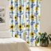 East Urban Home Summer Vibes Curtains Simple Chamomile Print Pair of 28 Mustard Mint Green White Microfiber in Black | 63 H x 56 W in | Wayfair