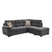 Gray Sectional - Latitude Run® 95” Sectional Sofa Polyester | 36.25 H x 94 W x 82 D in | Wayfair 53690AAA30AB422F8432449003BE3FC4