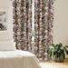 Genovera East Urban Home Floral Curtains Wild Rose Pattern Leopard Pair of 28"x84" Rose Warm Taupe Microfiber | 84 H x 28 W in | Wayfair