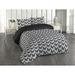 East Urban Home Geometric Duvet Cover Set Contemporary Stripes Art Black & Pale Grey in Gray/White | King Duvet Cover + 2 Standard Shams | Wayfair